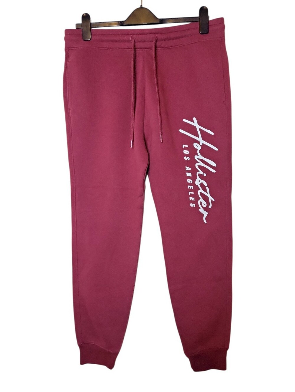 Hollister Men's Logo Graphic Jogger Sweatpants - Maroon/Size L (Waist 34), NWOT